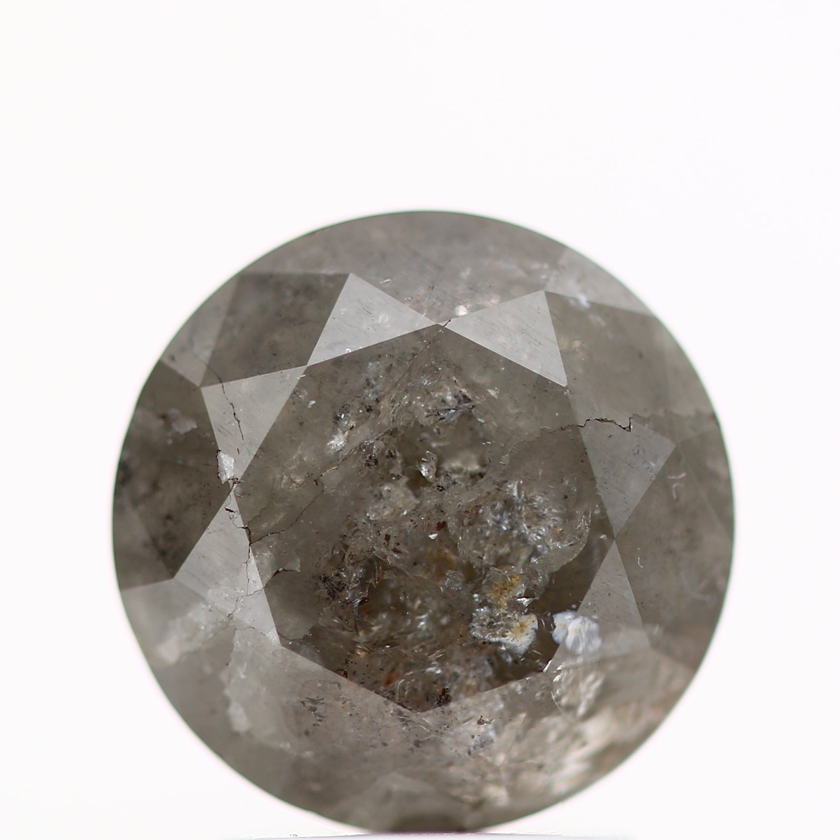 2.57 Carat Fancy Gray Rustic Round Shape Diamond Natural Loose Diamond